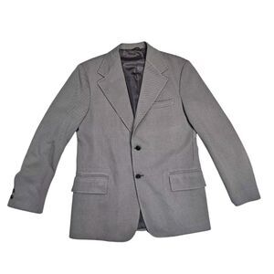 Vintage 60s 70s Mens 39 R blazer Jacket Leisure Suit Sports Coat Gray Striped